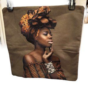 Unbranded 2 Pillowcase Covers Black Woman Art African Handmade Zip Closure Home